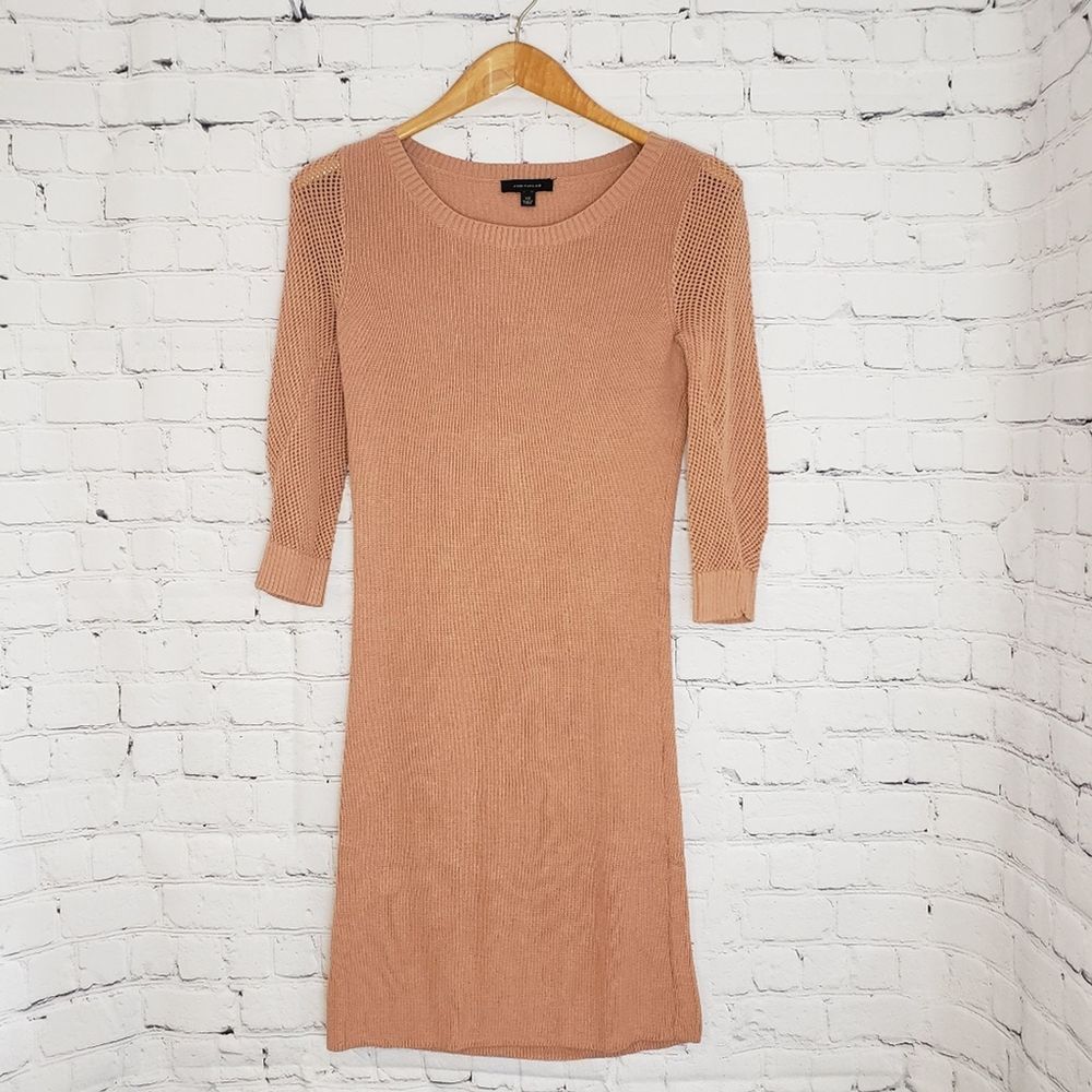 ANN TAYLOR Blush Pink Knit Sweater Dress Sz XS